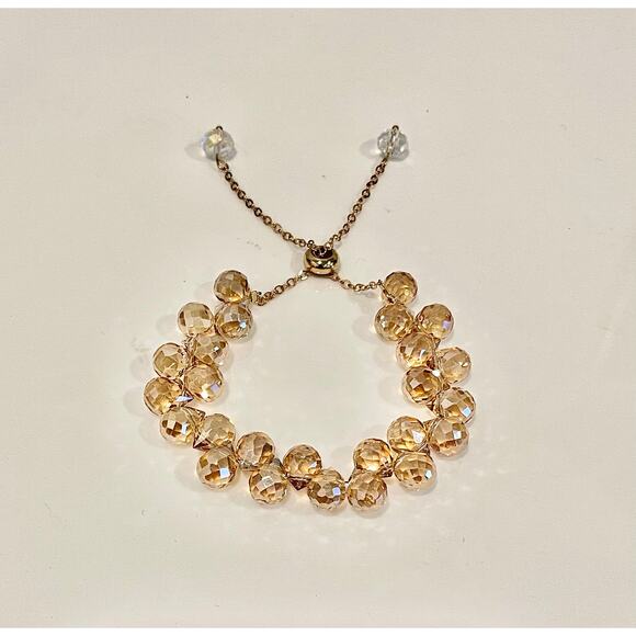 Swarovski Beaded Bracelet- Brown/Gold - Picture 6 of 8